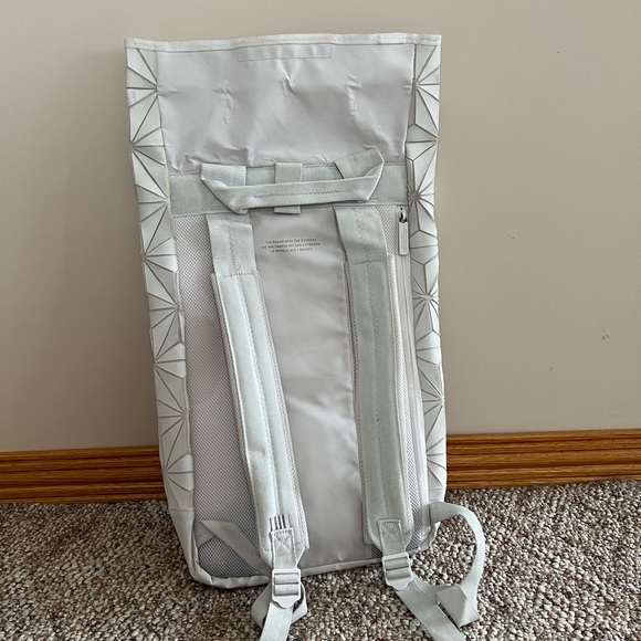 Adidas 3D Roll Top Backpack Origami in White - Picture 3 of 7